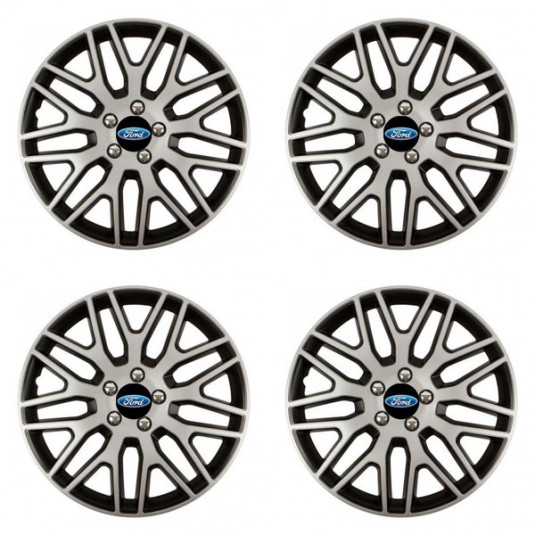 Puklice pre Ford 14 Dakar NC silver and black