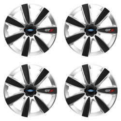 Puklice pre Ford 14 GTX CARBON silver/black