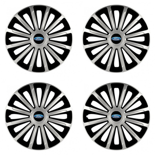 Puklice pre Ford 15 TREND silver and black