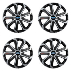 Puklice pre Ford 16 Evo black&silver