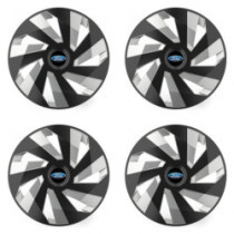 Puklice pre Ford 16 Vector RC black and silver