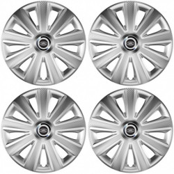 Puklice pre Land Rover 15 Aviator carbon silver