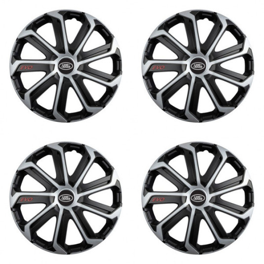 Puklice pre Land Rover 16 Evo black&silver