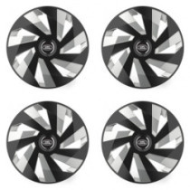 Puklice pre Land Rover 16 Vector RC black and silver