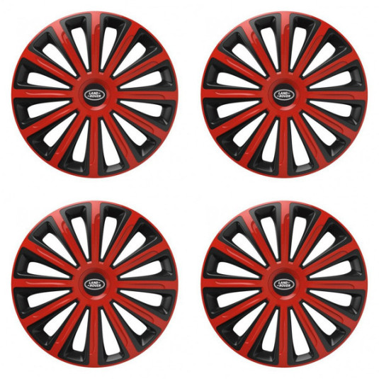 Puklice pre Land Rover 16 TREND red and black