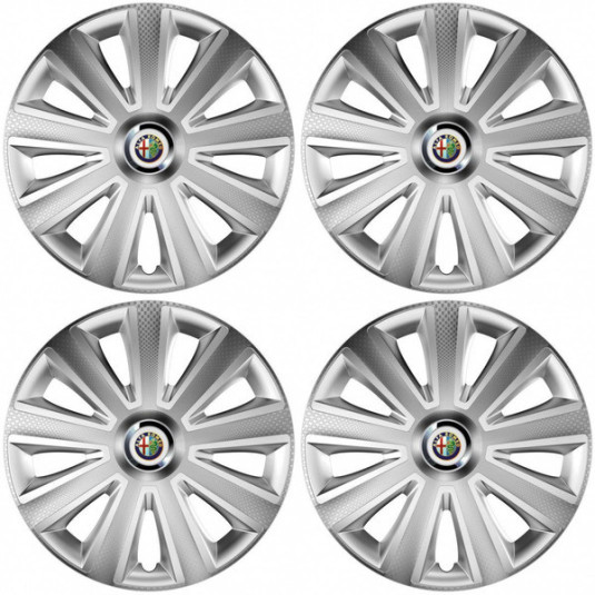 Puklice pre Alfa Romeo 14 Aviator carbon RC silver