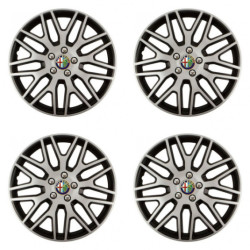 Puklice pre Alfa Romeo 14 Dakar NC silver and black