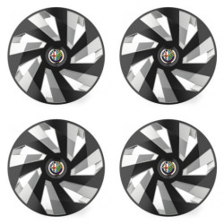 Puklice pre Alfa Romeo 14 Vector RC black and silver