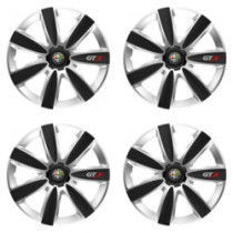 Puklice pre Alfa Romeo 14 GTX CARBON silver/black