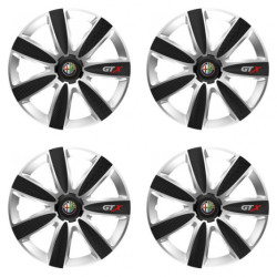 Puklice pre Alfa Romeo 14 GTX CARBON silver/black