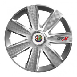 Puklice pre Alfa Romeo 14 GTX CARBON silver