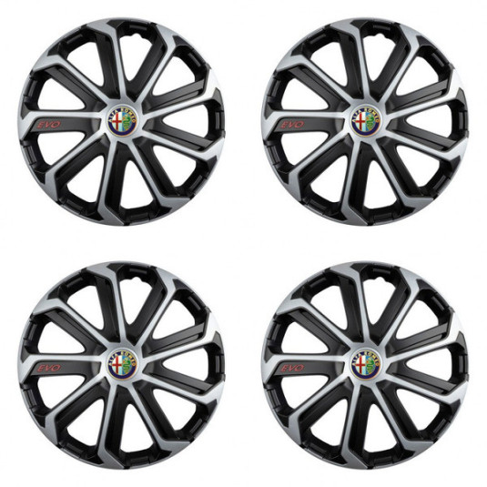 Puklice pre Alfa Romeo 15 Evo black&silver