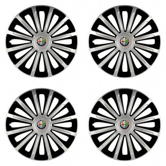 Puklice pre Alfa Romeo 15 TREND silver and black