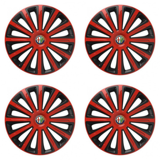 Puklice pre Alfa Romeo 16 TREND red and black