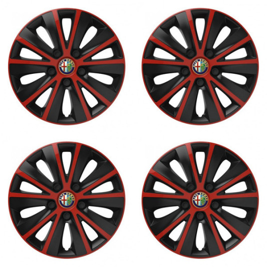 Puklice pre Alfa Romeo 16 RAPIDE red and black