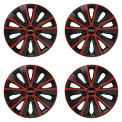 Puklice pre Kia (staršie logo) 14 RAPIDE red and black