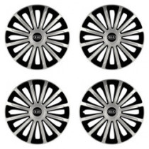 Puklice pre Kia (staršie logo) 15 TREND silver and black