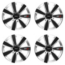 Puklice pre Kia (staršie logo) 15 GTX CARBON silver/black