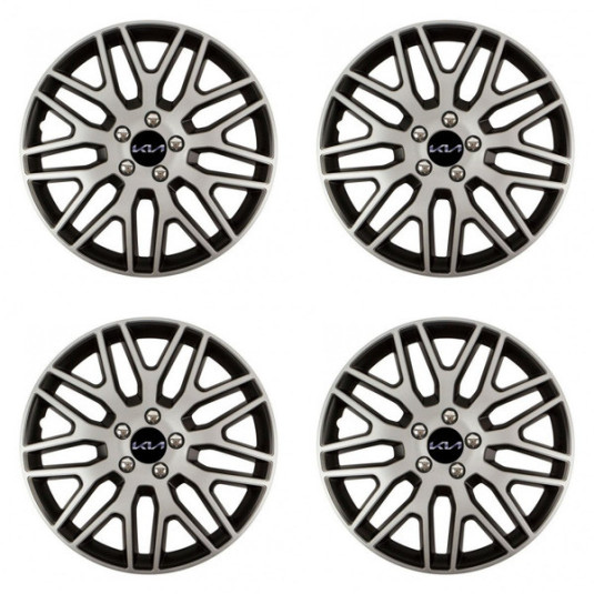 Puklice pre Kia (nové logo) 14 Dakar NC silver and black