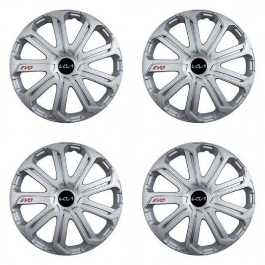 Puklice pre Kia (nové logo) 15 Evo silver