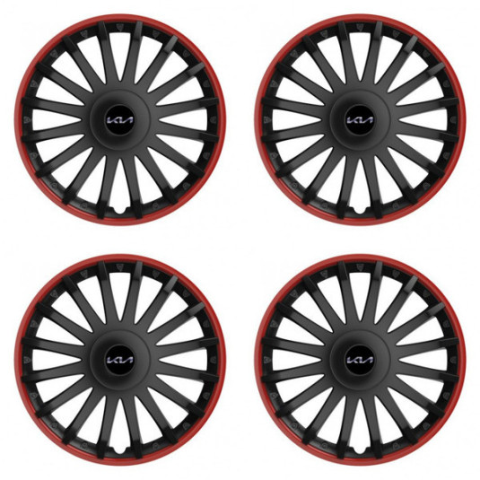 Puklice pre Kia (nové logo) 15 CRYSTAL RO black