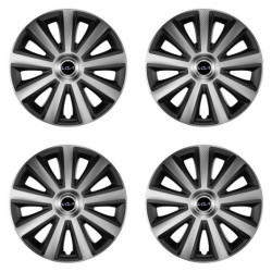 Puklice pre Kia (nové logo) 16 Aviator carbon silver&black