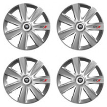 Puklice pre Dacia (staršie logo) 14 GTX CARBON silver