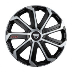 Puklice pre Dacia (staršie logo) 15 Evo black&silver