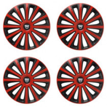 Puklice pre Dacia (staršie logo) 15 TREND red and black