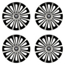 Puklice pre Dacia (staršie logo) 15 TREND silver and black