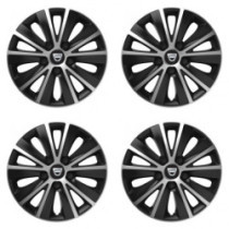 Puklice pre Dacia (staršie logo) 15 RAPIDE silver and black