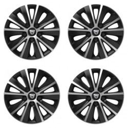 Puklice pre Dacia (staršie logo) 15 RAPIDE silver and black