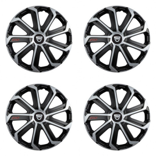 Puklice pre Dacia (staršie logo) 16 Evo black&silver