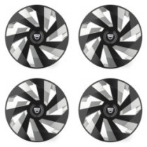 Puklice pre Dacia (staršie logo) 16 Vector RC black and silver