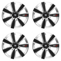 Puklice pre Dacia (staršie logo) 16 GTX CARBON silver/black