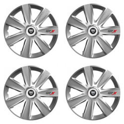 Puklice pre Dacia (staršie logo) 16 GTX CARBON silver