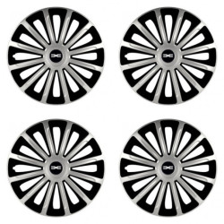 Puklice pre Dacia (nové logo) 15 TREND silver and black