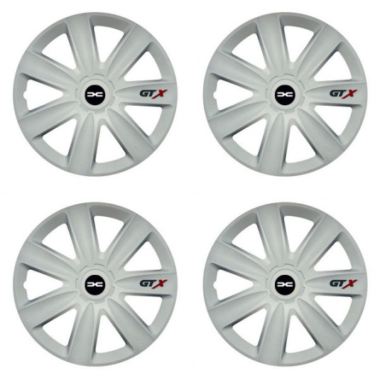 Puklice pre Dacia (nové logo) 16 GTX carbon white