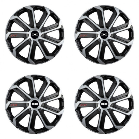 Puklice pre Dacia (nové logo) 16 Evo black&silver