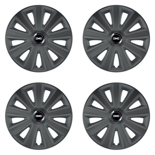 Puklice pre Dacia (nové logo) 16 Aviator carbon RC16 grafite