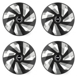 Puklice pre Dacia (nové logo) 16 Vector RC black and silver