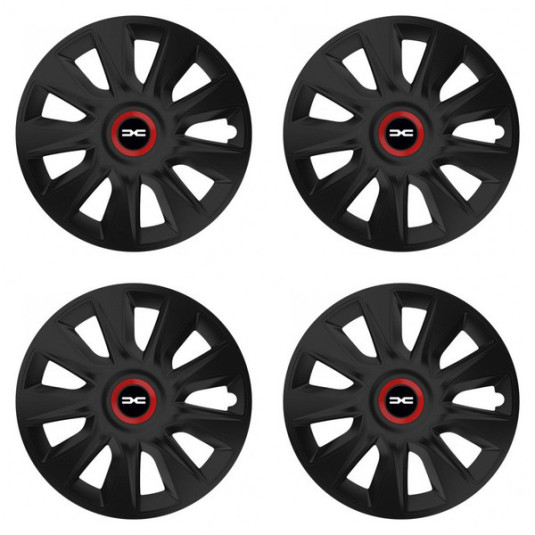 Puklice pre Dacia (nové logo) 16 STRATOS RR black