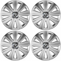 Puklice pre Peugeot (staršie logo) 14 Aviator carbon RC silver
