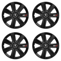 Puklice pre Peugeot (staršie logo) 15 GTX CARBON black