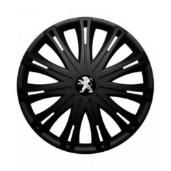 Puklice pre Peugeot (staršie logo) 15 SPARK BLACK