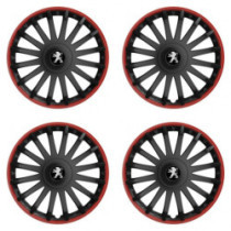 Puklice pre Peugeot (staršie logo) 16 CRYSTAL RO black