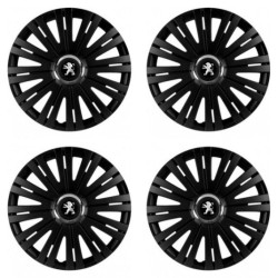 Puklice pre Peugeot (staršie logo) 16 ACTIVE RC BLACK
