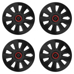 Puklice pre Peugeot (nové logo) 14 STRATOS RR black