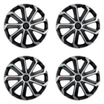 Puklice pre Peugeot (nové logo) 15 Evo black&silver