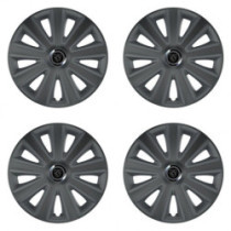 Puklice pre Peugeot (nové logo) 15 Aviator carbon grafite